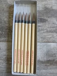 New Count #6, 9/32" Dick Blick Round Natural Hair Bamboo Brushes. Fixed Price $12.17.