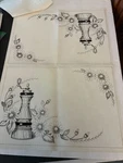 Vintage Tri-chem Unpainted Peppermill Placemats Liquid Embroidery #8432. Fixed Price $15.99.