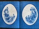 Tri-chem Ready Paint Picture Vtg Fabric Oval Bluebirds 7271 Set Of. Fixed Price $16.95.