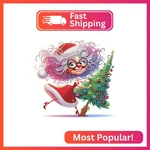 Mvvmtop Christmas Diamond Art Painting Kit, 5D Diy Tree, Special Shape. Fixed Price $9.27.