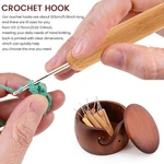Multifunctional Wooden Yarn Bowl With Holes Storage,crochet Hooks,diy Natural.... Fixed Price $19.83.