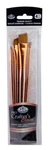 Royal Rcc PRO101 Synthetic Sable Angular Watercolor Artist Paint Brush Set- 4PC. Fixed Price $9.99.