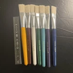 Chenille Kraft Flat Brushes Natural Bristles Round 7.5" Craft Painting. Fixed Price $6.99.