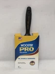 Wooster Pro 4 White Bristle Stain Flat Brush 100MM. Fixed Price $12.00.