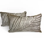 Panama Jack Throw Pillows Set Of 2 Natural Leaf Decor Canvas And Burlap Trim. Fixed Price $29.70.