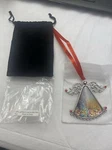 Fqjns Angel Wings Abstract Floral Watercolor Glass Christmas Ornament Beautiful. Fixed Price $18.00.