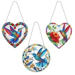 3 Pcs Hanging Diamond Art Pendant Painting Kit Colorful Bird Ornamen. Fixed Price $22.99.