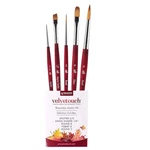 Princeton Velvetouch Series 3950 - 5PC Professional Paint Large, Red, Silver. Fixed Price $76.49.