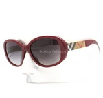 Burberry 4159 3403/8G Sunglasses Dark Burgundy Red Classic Plaid W/case Read. Fixed Price $84.50.