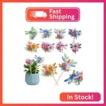 Lingfang 8 Pcs Diamond Painting Kits Decorative Stakes, Art For Gar. Fixed Price $12.81.