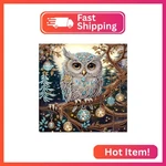 Mvvmtop Christmas Diamond Painting Kit, 5D Diy Xmas Lights & Owl, Special Shape. Fixed Price $16.07.
