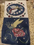 New Vtg Set Of 2: 18 X Machine Tapestries Christmas Angels Pillow Crafters. Fixed Price $13.99.