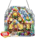 Domrom House Diamond Art Hanging Kit Suncatcher Crystal Painting Decor. Fixed Price $20.00.