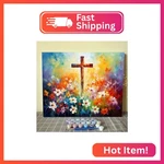 Tucocoo Religious Cross By Number For Adults Beginner, Diy Oil Painting Ki. Fixed Price $14.20.