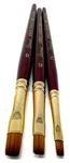 Lot Of 3 Robert Simmons Sienna Paint Brush SN60 Assorted Size Flat Shader Short. Fixed Price $29.99.