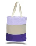 Heavy Canvas Tote Bags Tri-color Purple. Fixed Price $15.95.