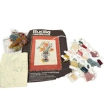 Bucilla Oriental Vase Crewel Embroidery Kit Floral Wall Art Diy 48734 22X28 Vtg. Fixed Price $34.20.