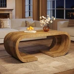 Tribesigns Farmhouse Coffee Table 47" Heavy Duty C-shaped Center For Home. Fixed Price $229.99.