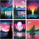 Aiyuanzsh 6 Pack Diamond Painting Kits For Adults, Moon Landscape 5D Art. Fixed Price $17.23.