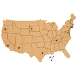 Juvale Us Map Cork Board - Travel Tracking With Pins Frameless Natural .... Fixed Price $38.89.