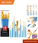 Watercolor & Acrylic Set - 10 Durable Nylon Brushes For Artists Students. Fixed Price $7.79.