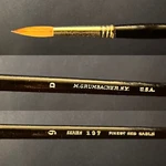 Rare Grumbacher 197 Finest Kolinsky Sable Watercolor Brush Size. Fixed Price $250.00.