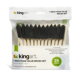 Kingart Foam Value Pack, Size 1 Brushes, Set Of 25, Black 20 Count. Fixed Price $16.75.