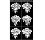 Arnour Rub 'n' Glass Etching Stencil Grape Bunch. Fixed Price $7.85.