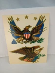 Lot Of 3- Vintage Meyercord 1104-D America Eagle Series Transfers, Includes. Fixed Price $9.98.