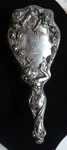 Superb Art Nouveau Sterling Silver 3D Lady Roses Cherub Hair Brush Attr. Alvin. Fixed Price $325.00.