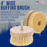 Art Supply 4" Chalk And Wax Buffing Polishing Brush Drill Natural Bristle. Fixed Price $7.49.