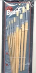 Round Bristle Brush Set 9 Pieces - Darice Artist Paint 37754. Fixed Price $9.99.