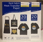 Printers Jack Iron-on Heat Transfer Paper For Dark Fabric 2-PK 20-SHEETS New. Fixed Price $49.99.