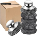Steel Wool Scrubber With Handle: Stainl Brush Set 2. Fixed Price $12.99.