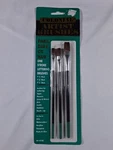 Premier Colonial 3-PIECE Dark Ox Hair Round Artist Brushes. Fixed Price $6.99.