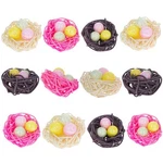 Set Of 12 Glittered Foam Easter Ornaments In The Basket. Fixed Price $40.95.