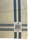 Vintage Dunroven Kitchen Towel Farmhouse Blue Black Stripe On Cream 20X27. Fixed Price $7.19.