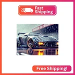 Niho-jiuma Diamond Painting Kits Rainy Day Sports Car, Diy 5D Full Drill. Fixed Price $12.83.