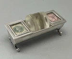 Victorian Silver Double Stamp Case & Wetter Birmingham 1901 Ablzx. Fixed Price $340.78.