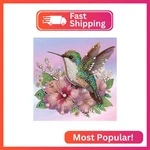 Mvvmtop Diamond Art Painting Kit, Diy Bird And Flower 5D Special Shape Crystal. Fixed Price $11.46.