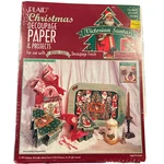 Vintage Plaid Christmas Decoupage Paper 1472 Victorian Santas 1994 Nip. Fixed Price $7.00.