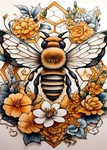 Bee Diamond Painting Kits For Adults, Flowers Art Beginners. Fixed Price $11.99.