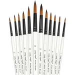 12 Pcs Round Brushes Set Artist For Acrylic Watercolor Oil Painting. Fixed Price $12.70.