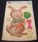 Vintage Meyercord 10.5" Easter Wall Decals, 1979, Bunny Rabbit, Retro, 495-A. Fixed Price $7.95.