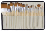 Jerry Q 24 Pcs Artist Paint Brush Set With Free Carry Pouch For Watercolor,. Fixed Price $17.70.