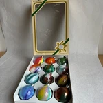 Pyramid Rauch Vintage Swirl Glass Reverse Painted Ornaments Made Usa 12. Fixed Price $28.99.