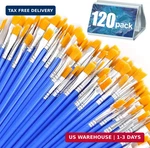 Aroic Paint Brushes SET,120 Pcs Nylon Hair For Acrylic Oil Watercolor. Fixed Price $15.17.