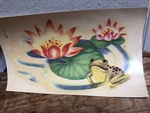 Vintage Meyercord Decal Lily Pad Frog 825-C. Fixed Price $10.00.