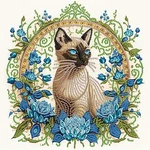 Aiyuanzsh 5D Special Shape Diamond Art Kits For Animal, Siamese Cat. Fixed Price $14.51.