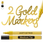 Artistro Gold Acrylic Paint Markers - 3MM 1 Count (pack Of 2),. Fixed Price $10.44.